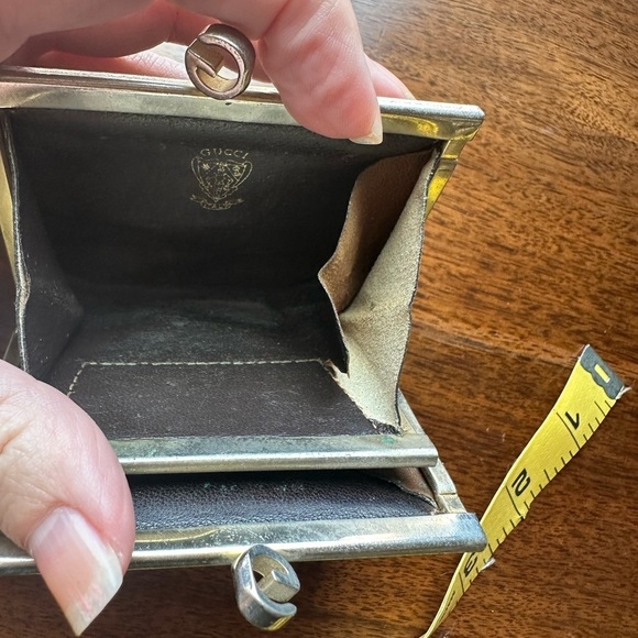 Gucci Brown Leather Kiss-lock Coin purse - Picture 10 of 11